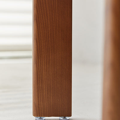 Contemporary Retro Trapezoid Solid Wood Velvet Dining Chair Backrest For Dining Room