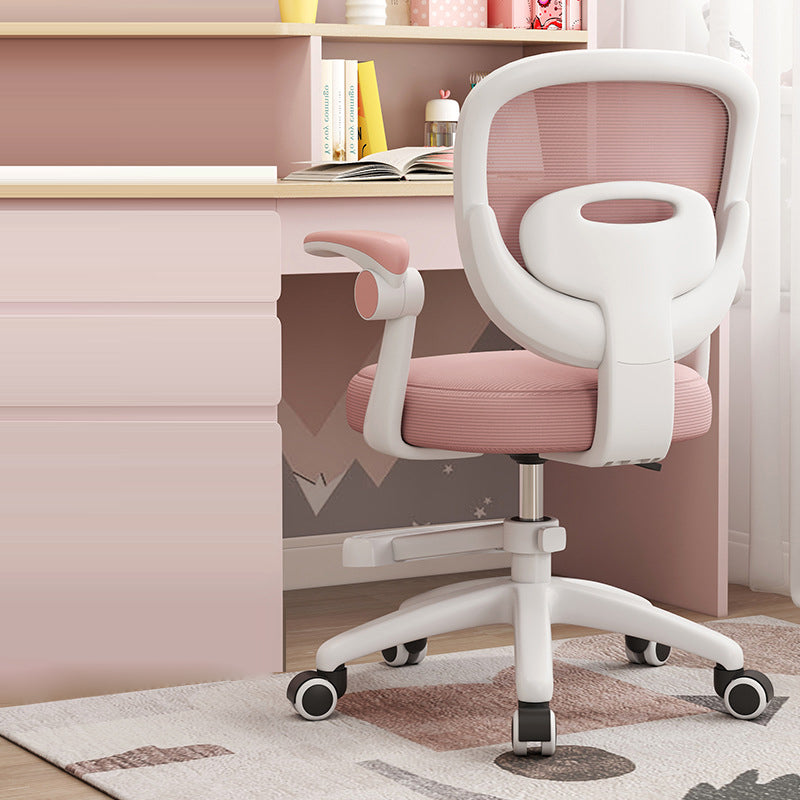 Simplicité Moderne Coussin Rond Tissu PP Chaise de Bureau Dossier Accoudoir Pour Bureau à Domicile 