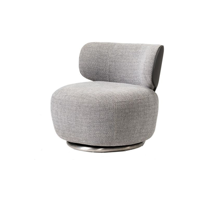 Traditional European Round Linen Solid Wood Iron Sofa Backrest For Living Room