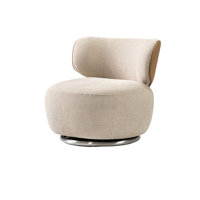 Traditional European Round Linen Solid Wood Iron Sofa Backrest For Living Room