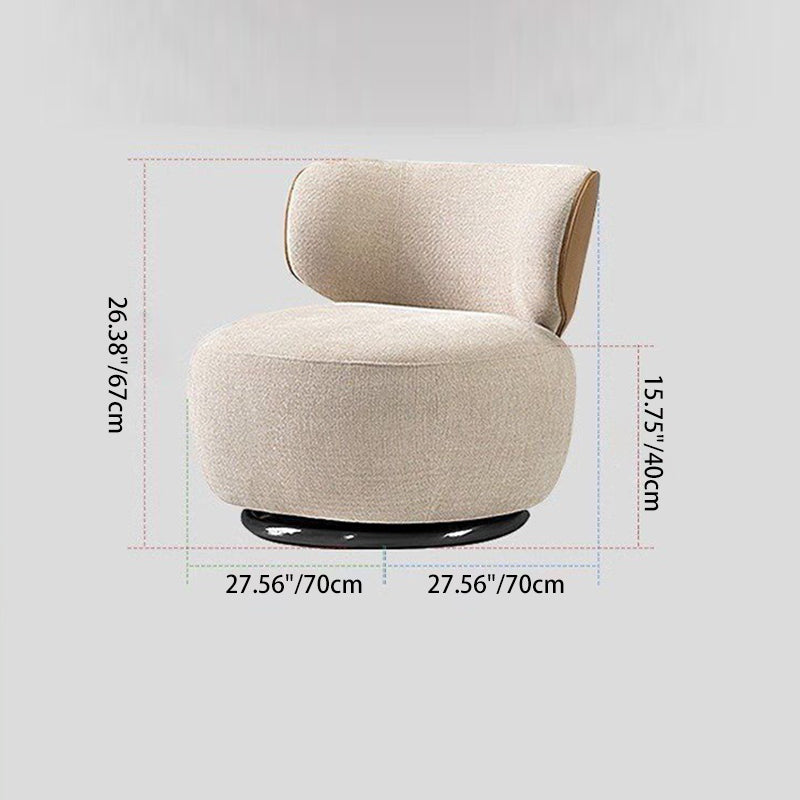 Traditional European Round Linen Solid Wood Iron Sofa Backrest For Living Room