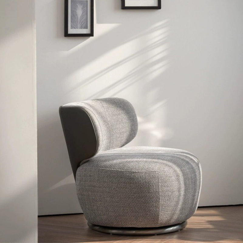Traditional European Round Linen Solid Wood Iron Sofa Backrest For Living Room