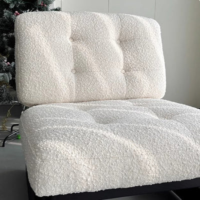 Contemporary Retro Rectangular Cushion Leather Solid Wood Accent Chair Backrest For Living Room