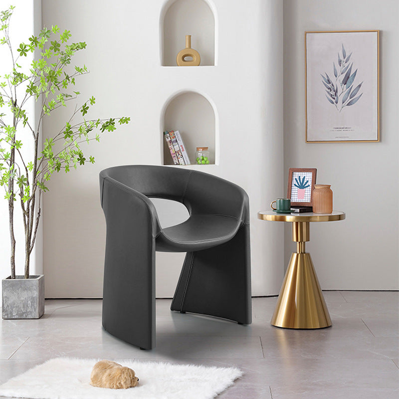 Modern Eclectic Wraparound Back Velvet Foam Solid Wood Dining Chair Backrest Armrest For Dining Room