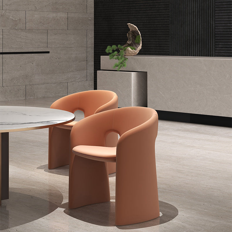 Modern Eclectic Wraparound Back Velvet Foam Solid Wood Dining Chair Backrest Armrest For Dining Room