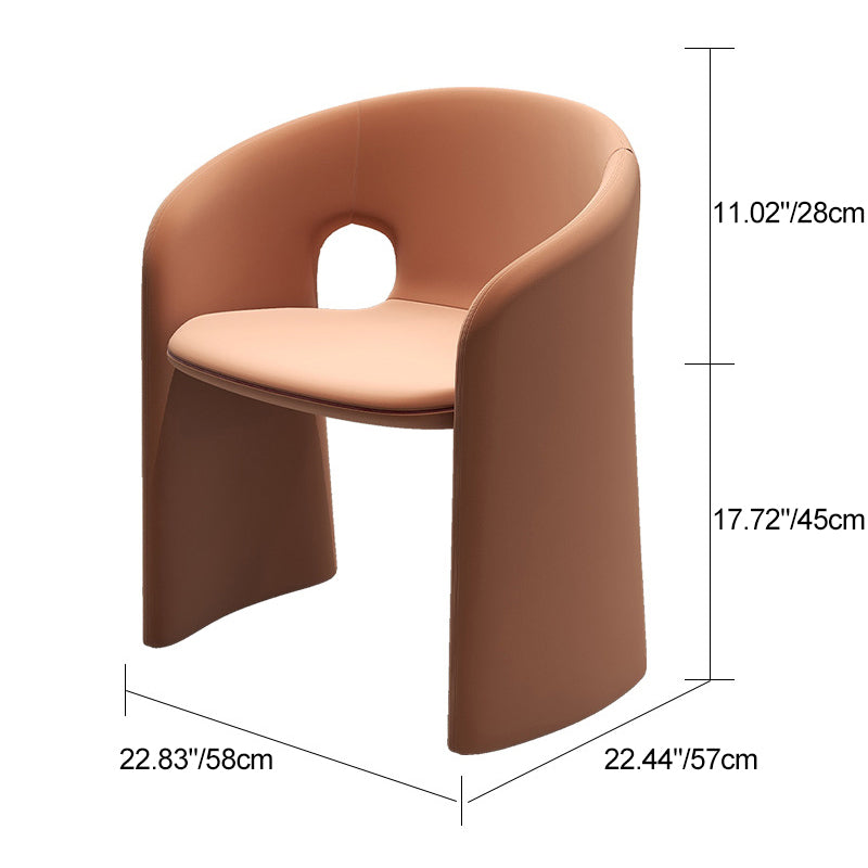 Modern Eclectic Wraparound Back Velvet Foam Solid Wood Dining Chair Backrest Armrest For Dining Room