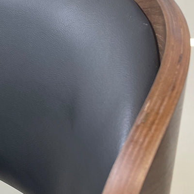 Modern Shabby Chic Oval Leather Solid Wood Carbon Steel Sponge Backrest For Dining Room