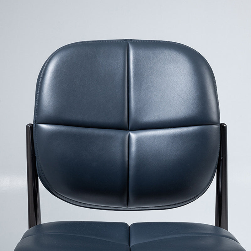 Modern Luxury Square Microfiber Leather Metal Sponge Backrest For Dining Room