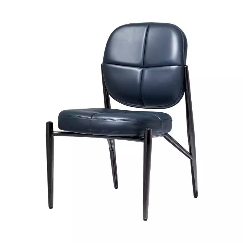 Modern Luxury Square Microfiber Leather Metal Sponge Backrest For Dining Room