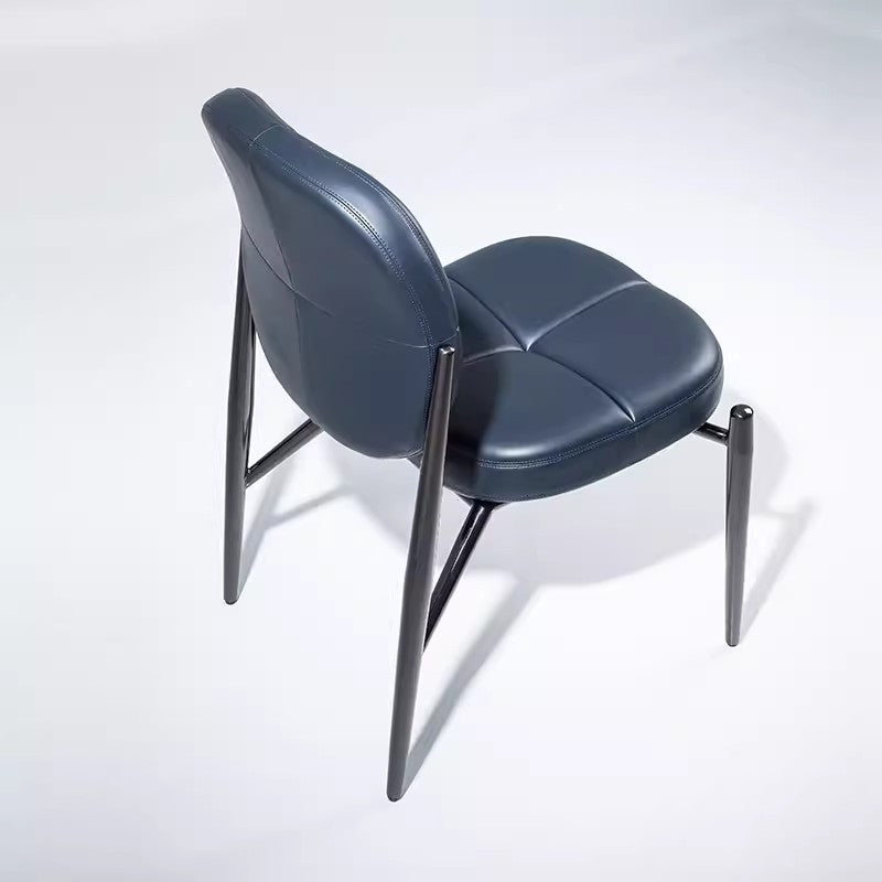Modern Luxury Square Microfiber Leather Metal Sponge Backrest For Dining Room