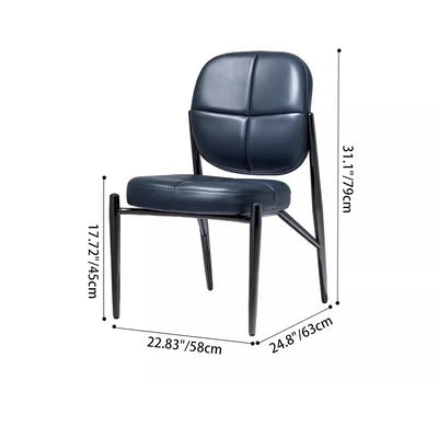 Modern Luxury Square Microfiber Leather Metal Sponge Backrest For Dining Room