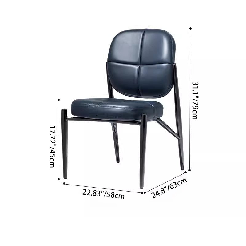 Modern Luxury Square Microfiber Leather Metal Sponge Backrest For Dining Room
