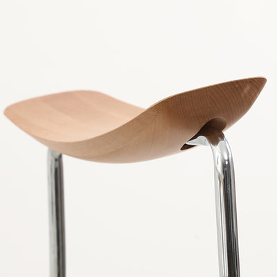 Contemporary Scandinavian Solid Wood Stainless Steel Dining Chair With Square Cushion Backrest For Dining Room