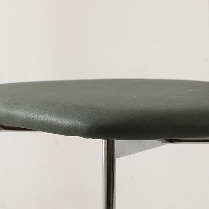 Chaise de salle à manger contemporaine en bois massif scandinave en acier inoxydable avec dossier carré en similicuir pour salle à manger 