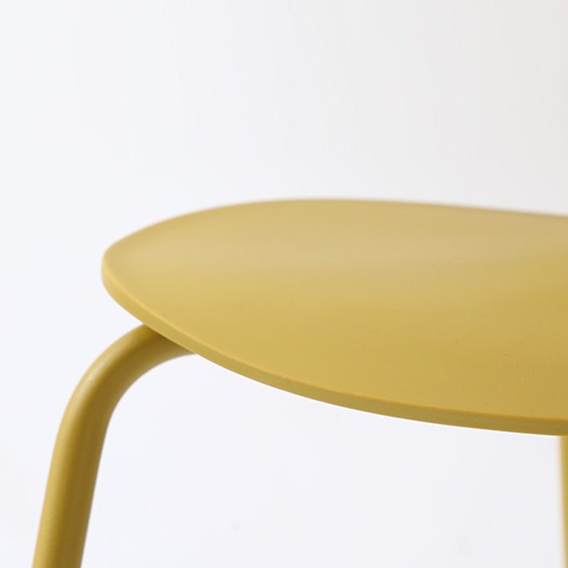 Traditional French Triangular Backrest Plastic Dining Chair With Stainless Steel Legs For Dining Room