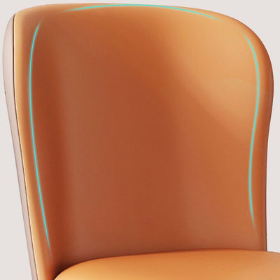 Contemporary Scandinavian Rectangular Backrest Microfiber Leather Stainless Steel Dining Chair Backrest For Dining Room
