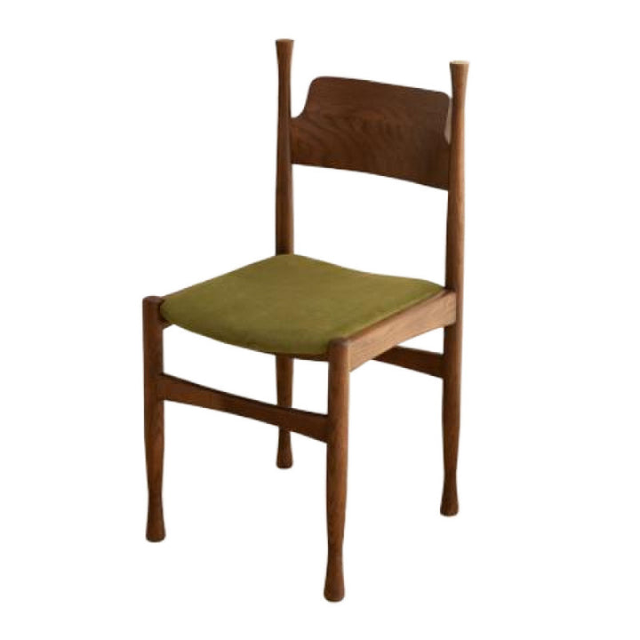 Chaise de salle à manger traditionnelle vintage carrée en bois de caoutchouc avec dossier en velours et éponge sans accoudoirs pour salon 