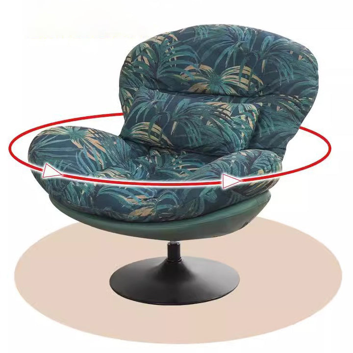 Canapé paresseux contemporain nordique à dossier en arc circulaire, en acier au carbone, griffoir pour chat, cuir, tissus techno, plastique, velours nacré, coton, sans accoudoirs, pivotant, pour salon 