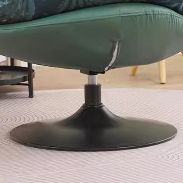 Canapé paresseux contemporain nordique à dossier en arc circulaire, en acier au carbone, griffoir pour chat, cuir, tissus techno, plastique, velours nacré, coton, sans accoudoirs, pivotant, pour salon 