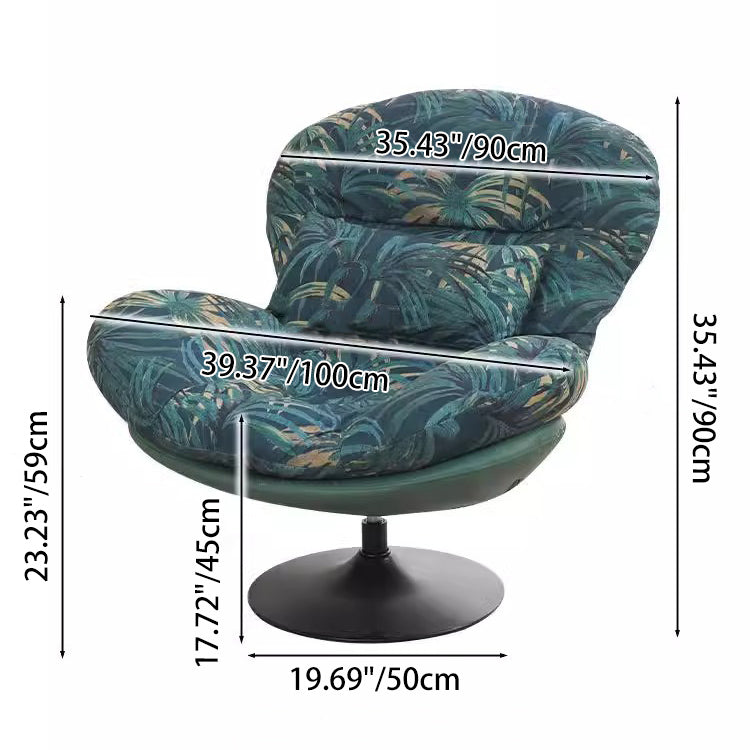 Canapé paresseux contemporain nordique à dossier en arc circulaire, en acier au carbone, griffoir pour chat, cuir, tissus techno, plastique, velours nacré, coton, sans accoudoirs, pivotant, pour salon 