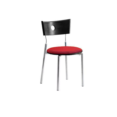 Modern Minimalist Round Stainless Steel Wood Velvet Sponge Dining Chair Backrest Armless For Living Room