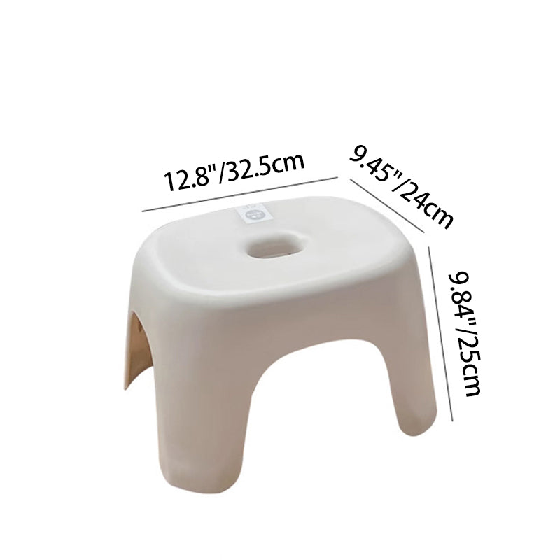 Taburete bajo elíptico minimalista moderno PP sin brazos y sin respaldo para sala de estar 