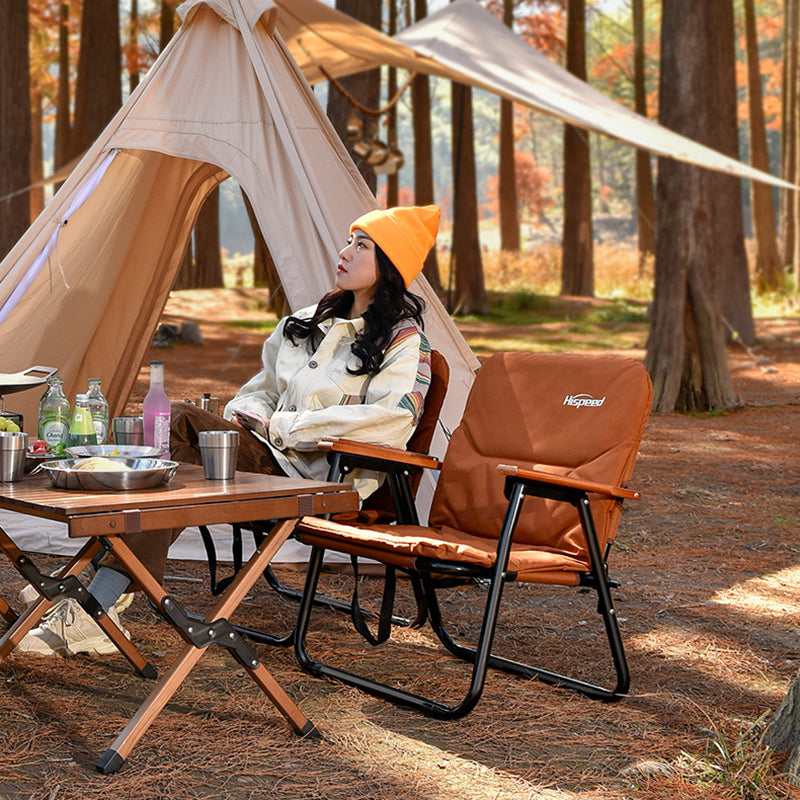 Modern Minimalist Rectangle Outdoor Aluminum Alloy Oxford Fabric Cotton Foldable Detachable Camping Chair Backrest Armrest For Garden