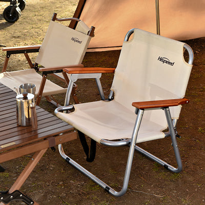 Modern Minimalist Rectangle Outdoor Aluminum Alloy Oxford Fabric Cotton Foldable Detachable Camping Chair Backrest Armrest For Garden
