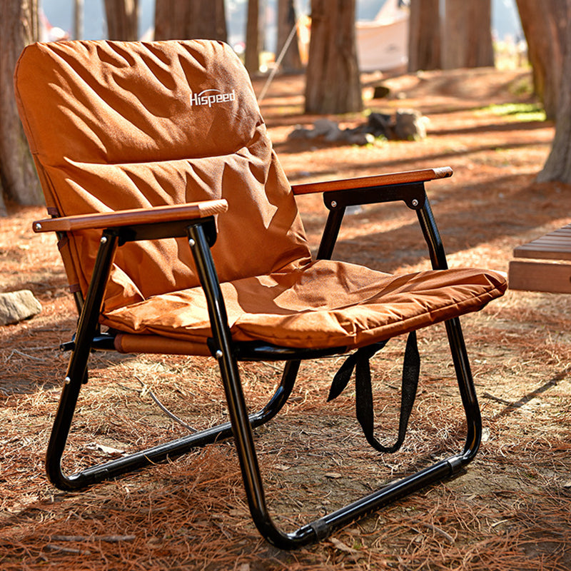 Modern Minimalist Rectangle Outdoor Aluminum Alloy Oxford Fabric Cotton Foldable Detachable Camping Chair Backrest Armrest For Garden