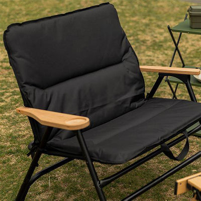 Modern Minimalist Rectangle Aluminum Oxford & Textilene Fabric PVC Pearl Cotton Outdoor Foldable Camping Chair Backrest Armrest For Garden