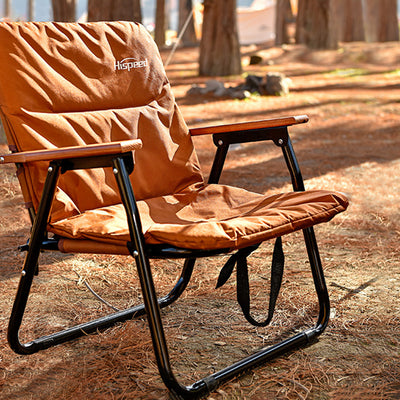 Modern Minimalist Rectangle Outdoor Aluminum Alloy Oxford Fabric Cotton Foldable Detachable Camping Chair Backrest Armrest For Garden