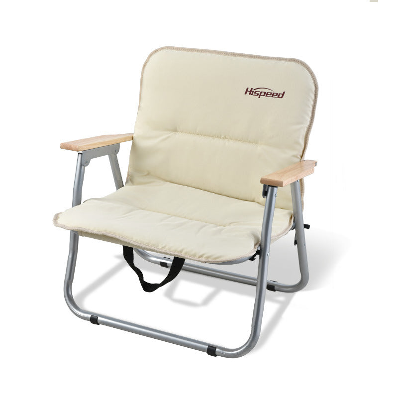 Modern Minimalist Rectangle Outdoor Aluminum Alloy Oxford Fabric Cotton Foldable Detachable Camping Chair Backrest Armrest For Garden