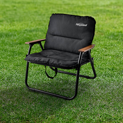 Modern Minimalist Rectangle Outdoor Aluminum Alloy Oxford Fabric Cotton Foldable Detachable Camping Chair Backrest Armrest For Garden