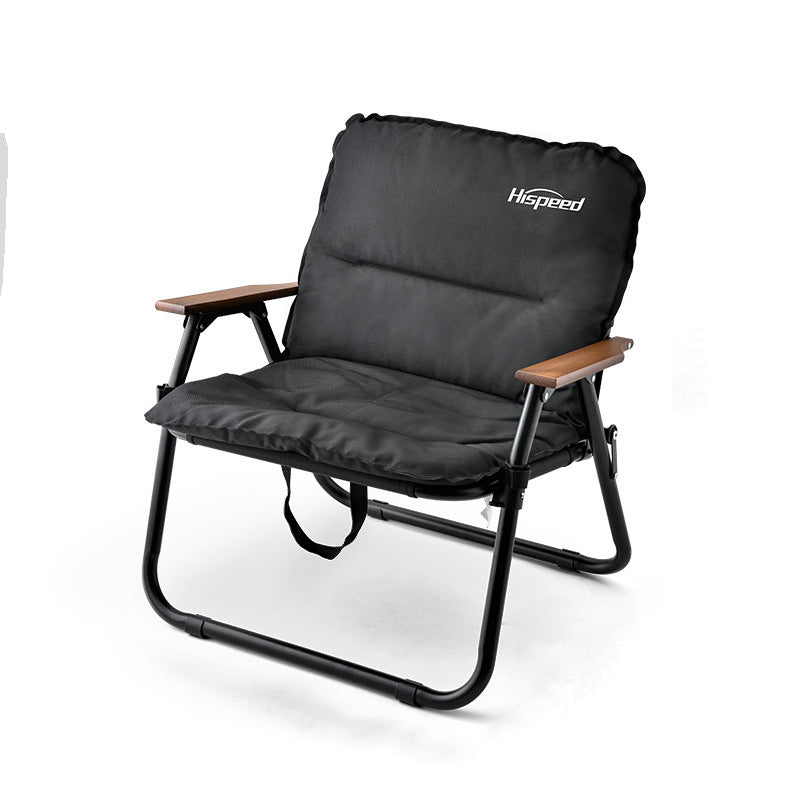 Modern Minimalist Rectangle Outdoor Aluminum Alloy Oxford Fabric Cotton Foldable Detachable Camping Chair Backrest Armrest For Garden