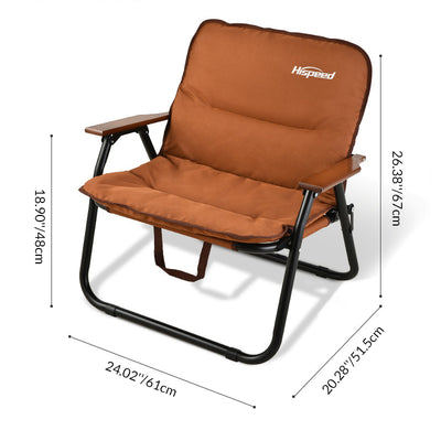 Modern Minimalist Rectangle Outdoor Aluminum Alloy Oxford Fabric Cotton Foldable Detachable Camping Chair Backrest Armrest For Garden