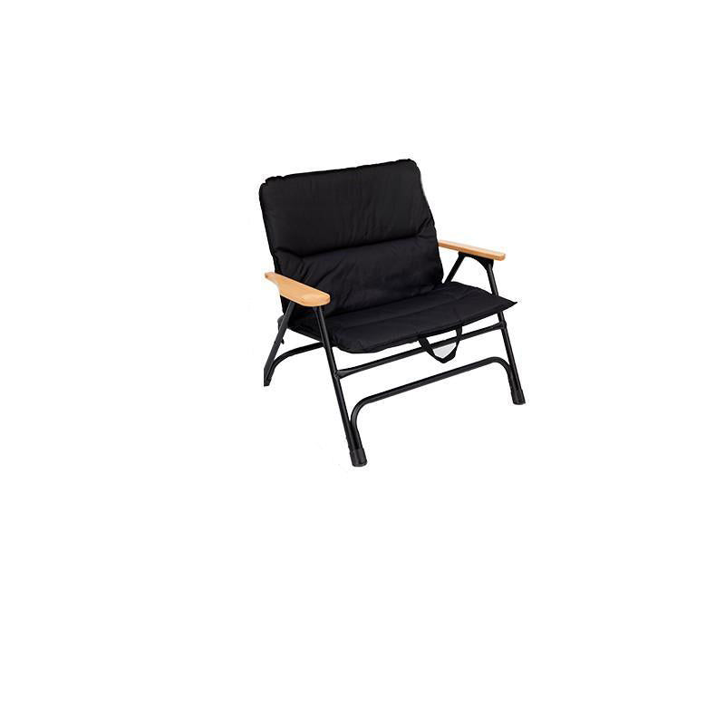 Modern Minimalist Rectangle Aluminum Oxford & Textilene Fabric PVC Pearl Cotton Outdoor Foldable Camping Chair Backrest Armrest For Garden