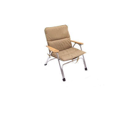 Modern Minimalist Rectangle Aluminum Oxford & Textilene Fabric PVC Pearl Cotton Outdoor Foldable Camping Chair Backrest Armrest For Garden