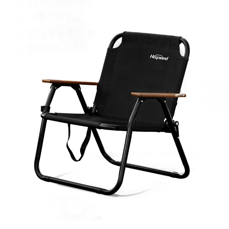 Modern Minimalist Rectangle Outdoor Aluminum Alloy Oxford Fabric Cotton Foldable Detachable Camping Chair Backrest Armrest For Garden
