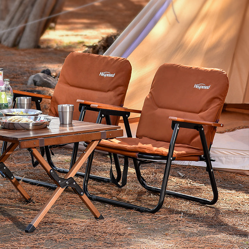 Modern Minimalist Rectangle Outdoor Aluminum Alloy Oxford Fabric Cotton Foldable Detachable Camping Chair Backrest Armrest For Garden