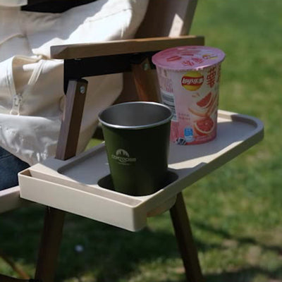Modern Minimalist Rectangle Outdoor Carbon Steel Aluminum Alloy Beech Wood Oxford Fabric PET Foldable Portable Detachable Camping Chair Backrest Armrest For Garden