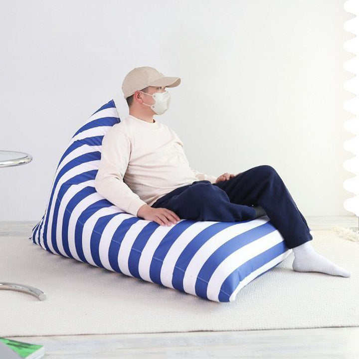 Contemporary Coastal Waterproof Triangle Polyester Fabric &amp; EPS Outdoor Detachable Lazy Sofa Backrest Armless For Garden