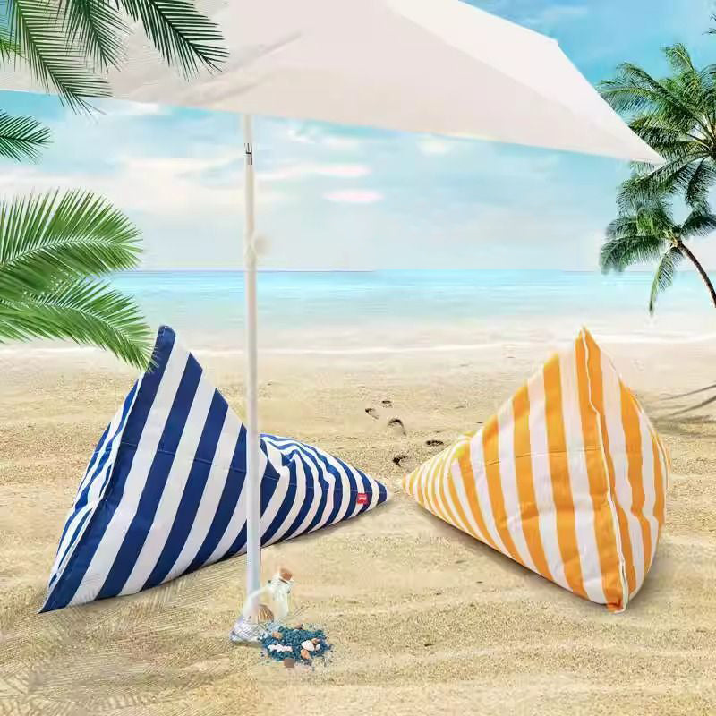 Contemporary Coastal Waterproof Triangle Polyester Fabric &amp; EPS Outdoor Detachable Lazy Sofa Backrest Armless For Garden