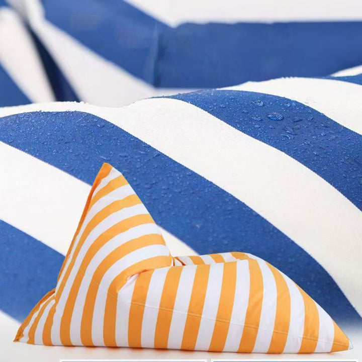 Contemporary Coastal Waterproof Triangle Polyester Fabric &amp; EPS Outdoor Detachable Lazy Sofa Backrest Armless For Garden