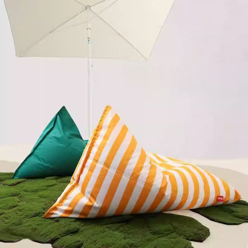 Contemporary Coastal Waterproof Triangle Polyester Fabric &amp; EPS Outdoor Detachable Lazy Sofa Backrest Armless For Garden