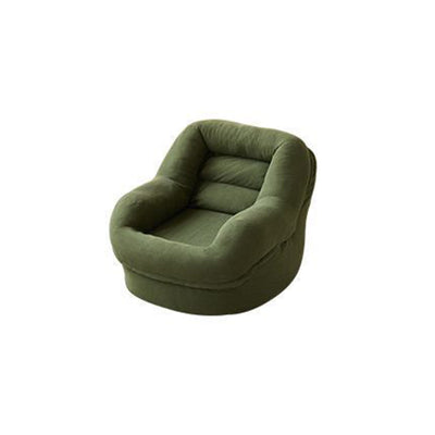 Modern Minimalist U-Shape Corduroy EPS Lazy Accent Chair Backrest Armless For Bedroom