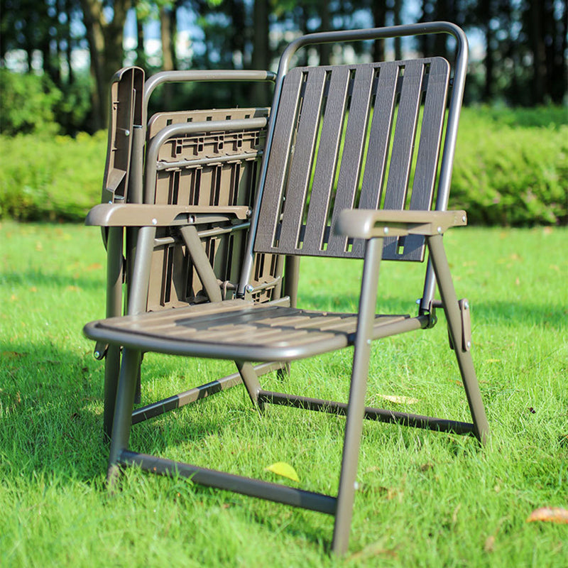 Modern Simplicity Waterproof Rectangular Carbon Steel PVC Foldable Camping Chair Backrest Armrest For Garden
