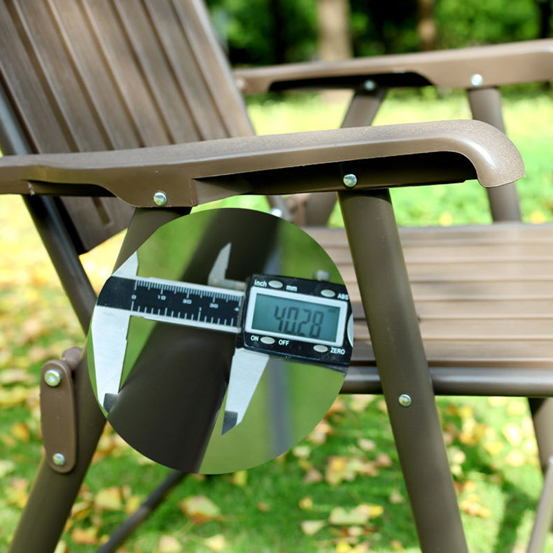 Modern Simplicity Waterproof Rectangular Carbon Steel PVC Foldable Camping Chair Backrest Armrest For Garden
