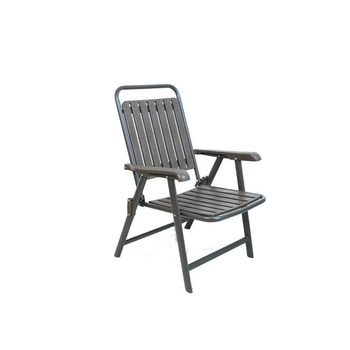 Modern Simplicity Waterproof Rectangular Carbon Steel PVC Foldable Camping Chair Backrest Armrest For Garden