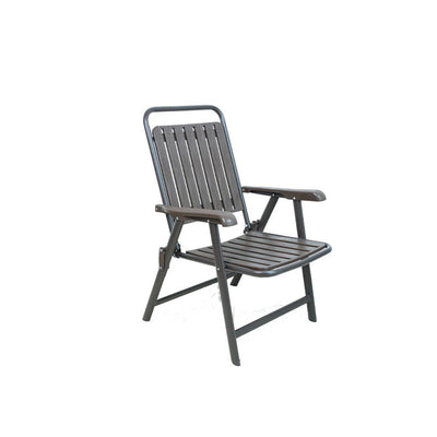 Modern Simplicity Waterproof Rectangular Carbon Steel PVC Foldable Camping Chair Backrest Armrest For Garden