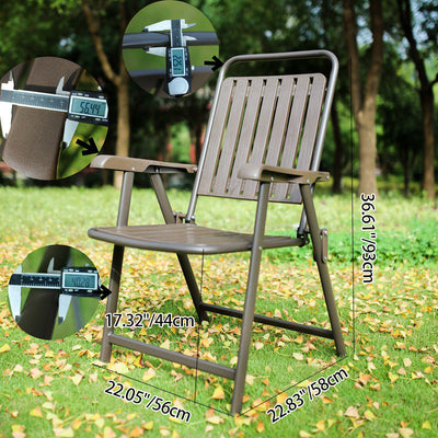 Modern Simplicity Waterproof Rectangular Carbon Steel PVC Foldable Camping Chair Backrest Armrest For Garden